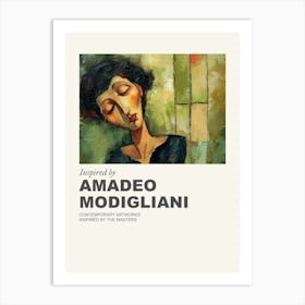 Museum Poster Inspired By Amadeo Modigliani 3 Art Print