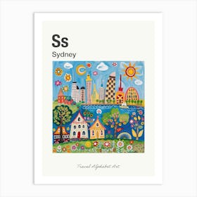 Kids Travel Alphabet  Sydney 2 Art Print