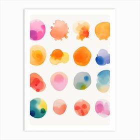 Watercolor Splatters 6 Art Print