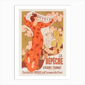 Poster For La D�p�che De Toulouse Vintage Art Print