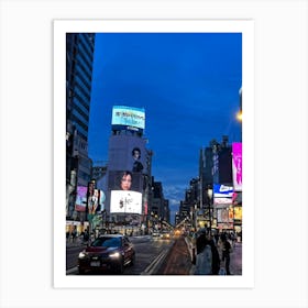 Billboard Awaiting Advertisement Installation Stands In Stark Contrast To An Urban Street Scene G (1) Art Print