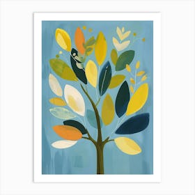 Chestnut Tree Flat Illustration 1 Art Print