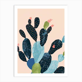 Opuntia Fragilis Minimalist Abstract Illustration 2 Art Print