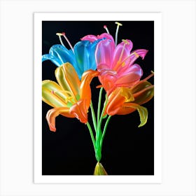 Bright Inflatable Flowers Honeysuckle 3 Art Print