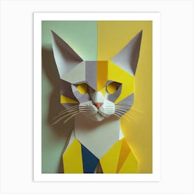 Origami Cat 2 Art Print