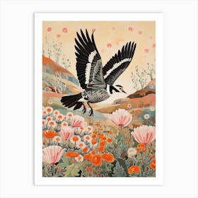 Lapwing 1 Detailed Bird Painting Art Print