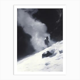 Skier In The Snow 1 Art Print