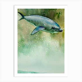 Bottlenose Dolphin Storybook Watercolour Art Print