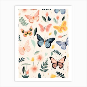 Butterfly Pattern Art Print