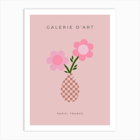 Flower Vase Soft Pink Art Print