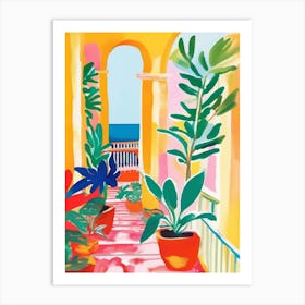 Mediterranean balcony Art Print