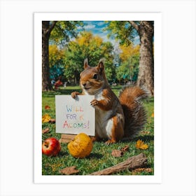 Will For Acorns Art Print