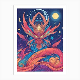Psychedelic Dragon Art Print