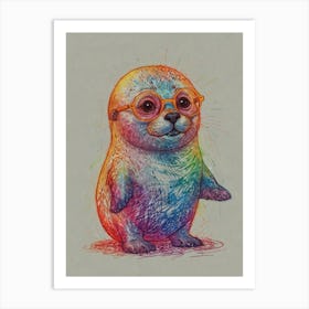 Seal With Glasses Art Print