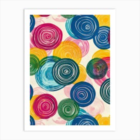 Colorful Swirls 4 Art Print