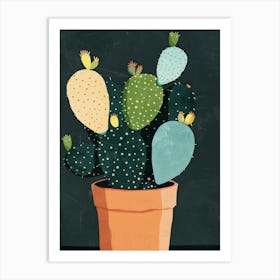 Cactus Plant Minimalist Illustration 5 Art Print