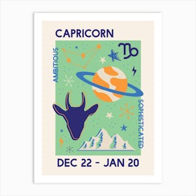 Capricorn Zodiac Art Print