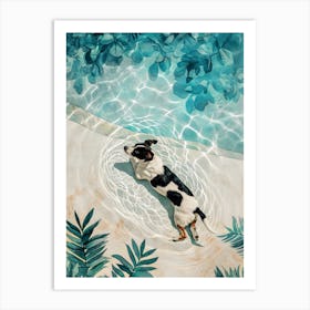 Dog In The Pool animal Dog's life 1 Art Print