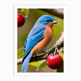 Eastern Bluebird-Reimagined 1 Art Print