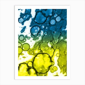 Abstract Blue Yellow Ukraine Art Print