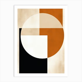 Beige Geometric Noir, Bauhaus Art Print