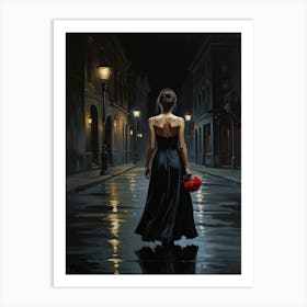 Woman In Black 2 Art Print