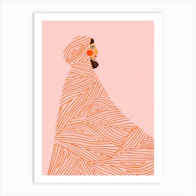 Woman In A Cloak Art Print