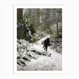 Stardust Person Walking  Woods Art Print