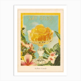 Yellow Jellied Candy Sweets Retro Collage 1 Poster Art Print