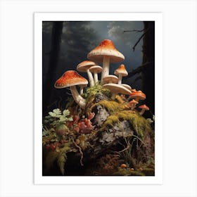 Forest Mushrooms 4 Art Print