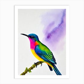 Cuckoo Watercolour Bird Art Print
