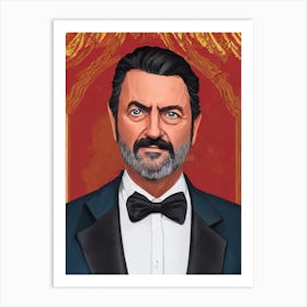 Ray Stevenson Illustration Movies Art Print