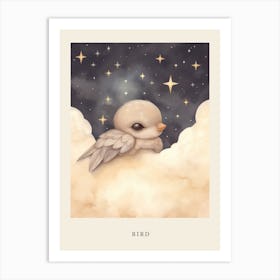 Sleeping Baby Bird Nursery Poster Art Print
