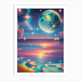 Fantasy Galaxy Ocean 9 Art Print