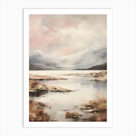 Dreamy Winter Painting Lake District United Kingdom 2 Art Print