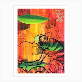 Cameleon in times of Covid Art Print