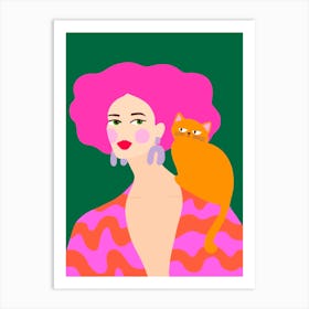 Feline Moody Art Print