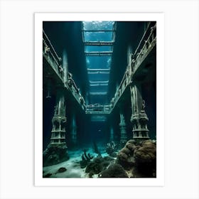 Underwater Ruins-Reimagined 1 Art Print