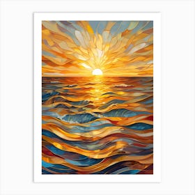 Sunset Over The Ocean 33 Art Print