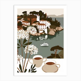 Coffee And Flowers Art Print