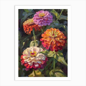 Zinnias 5 Art Print