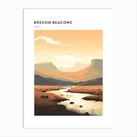 Brecon Beacons National Park Wales 3 Hiking Trail Landscape Poster Art Print