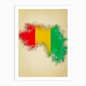 Guinea Flag Vintage Art Print