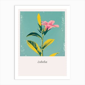 Lobelia 1 Square Flower Illustration Poster Art Print