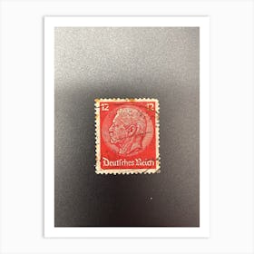 German Postage Stamp Art Print