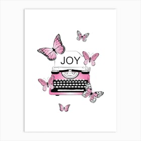 Joyful Typewriter Art Print