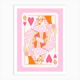 Queen Of Hearts With Daisy 1 Art Print
