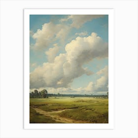 'Field and Cloudscape' Art Print