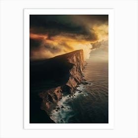 Stormy Sky Over A Cliff Art Print