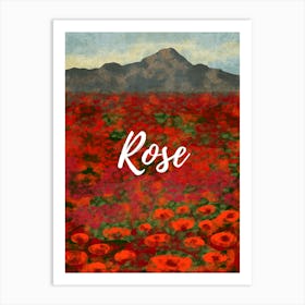 Rose red Art Print